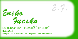 eniko fucsko business card